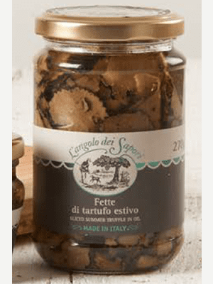 Lamelles de Truffes Noires d'été Tuber Aestivum 55% dans l'Huile 270g