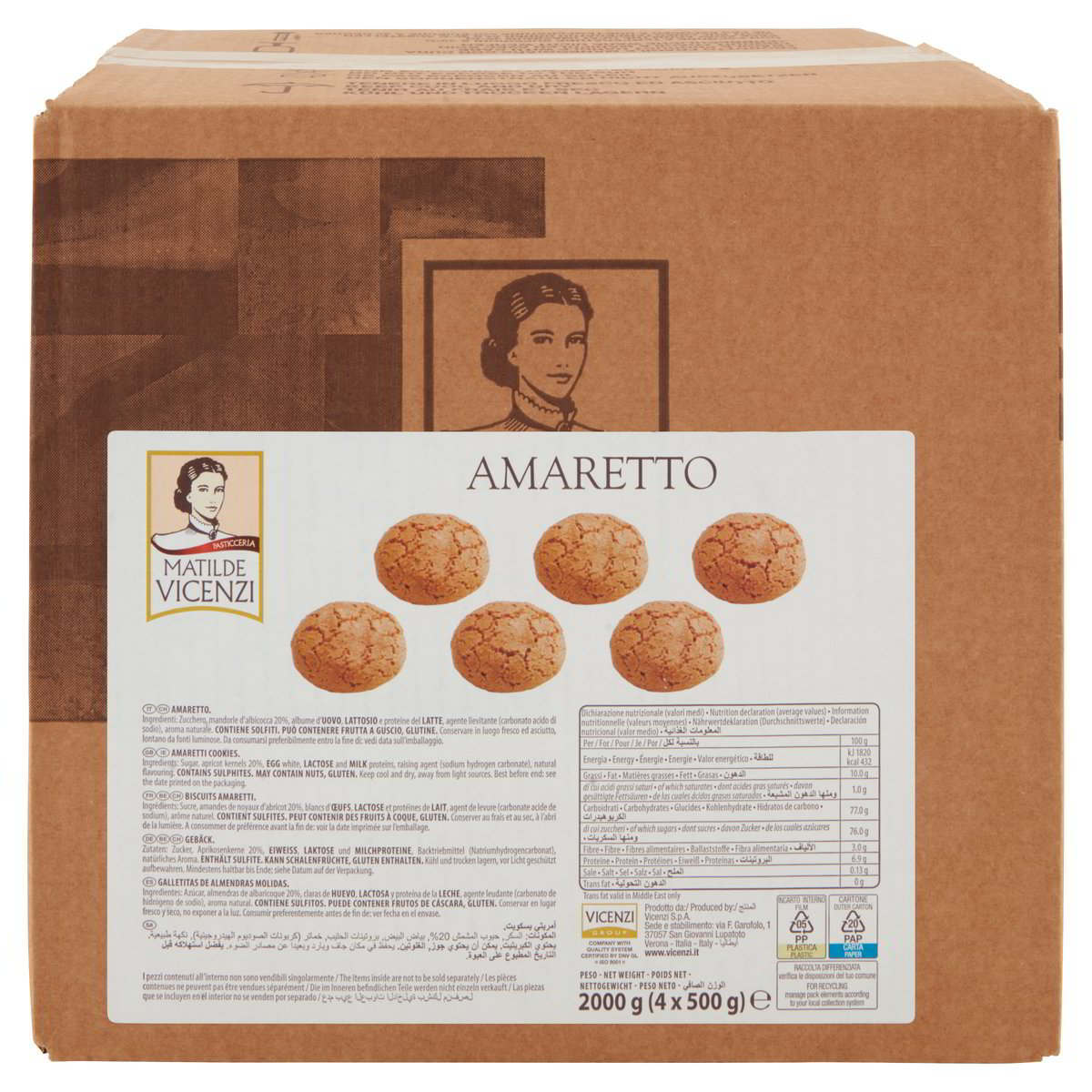 Biscuits Macarons AMARETTI 4x500g