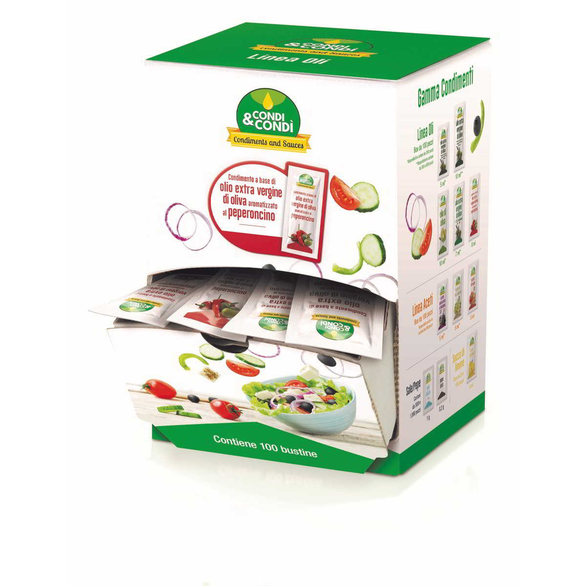 Huile Olive Extra Vierge piquante monodose 8 ml X 100