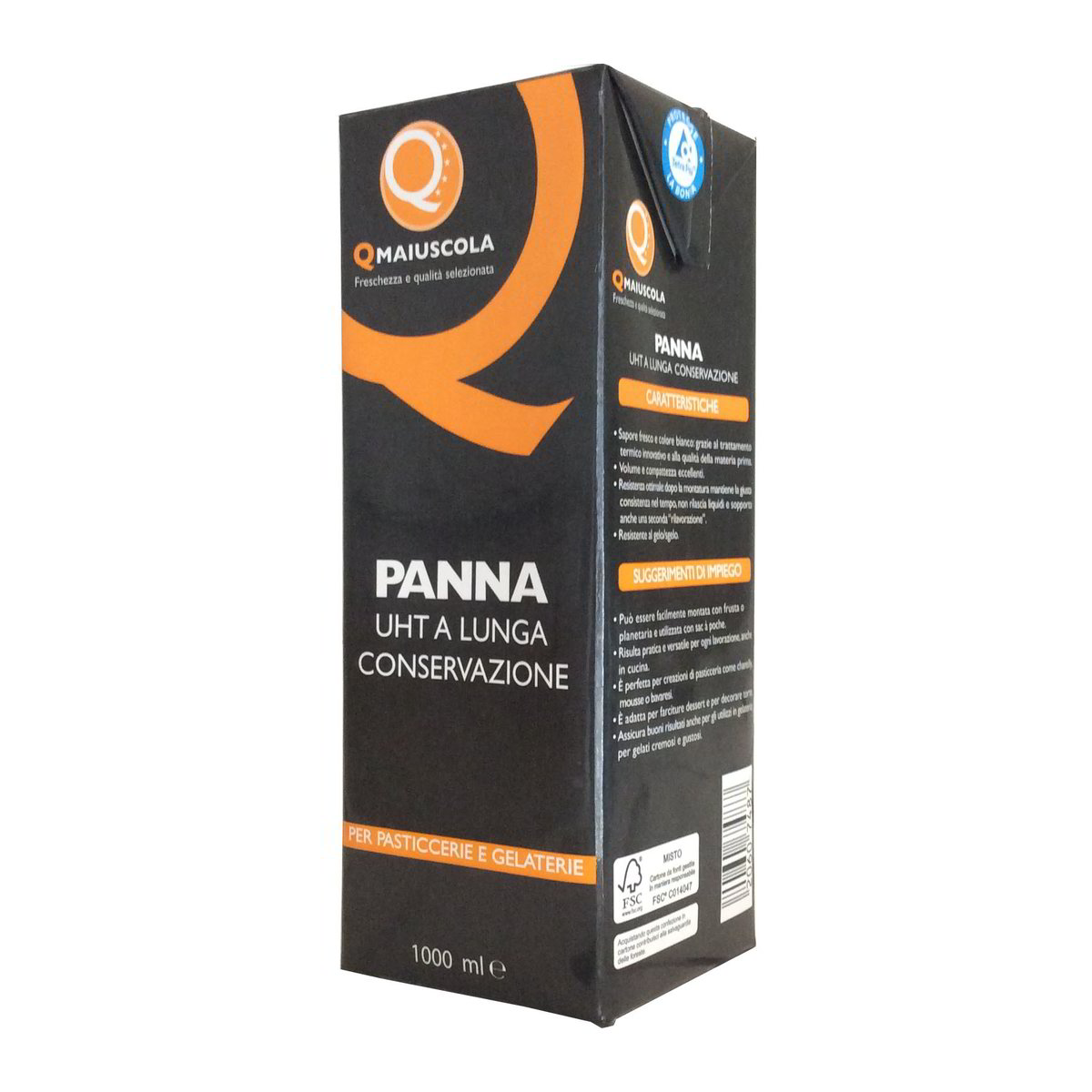 Crème UHT Professionnelle 40% 1L Lait Italien