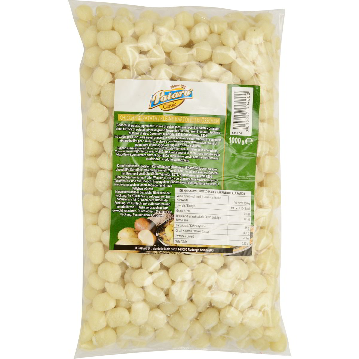 Gnocchi ronds Chicche 1 kg