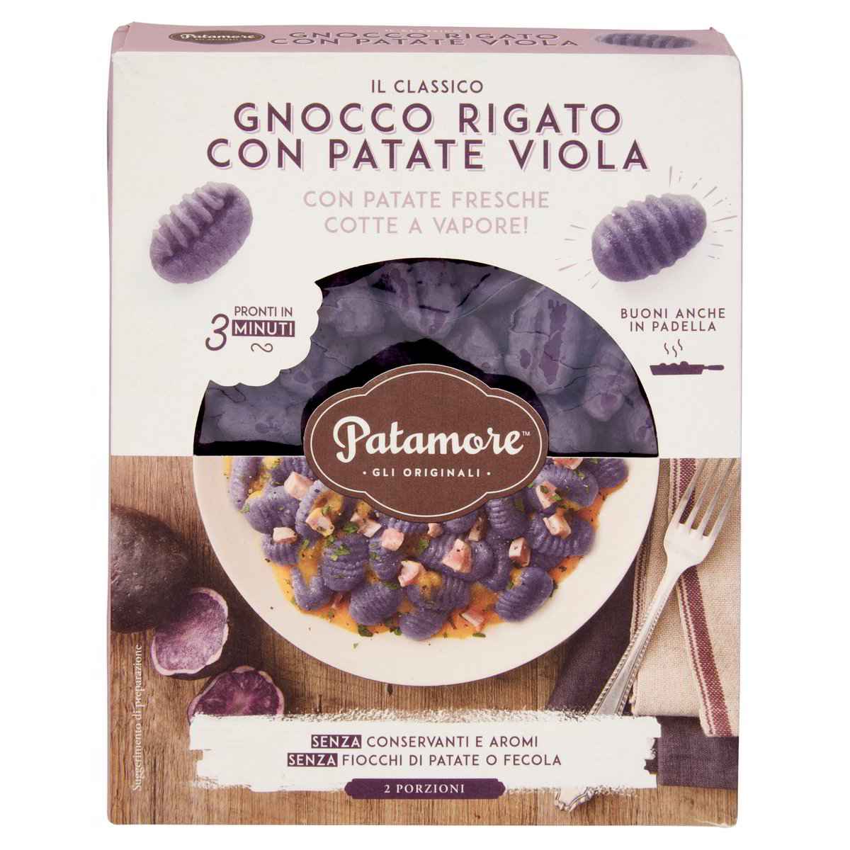 Gnocchis pomme de terre pulpe violette 400g