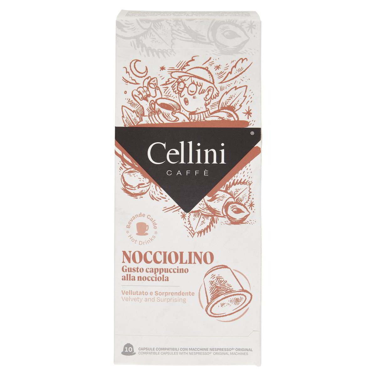 Capsules de café noisette goût capuccino Compatible Nespresso X10