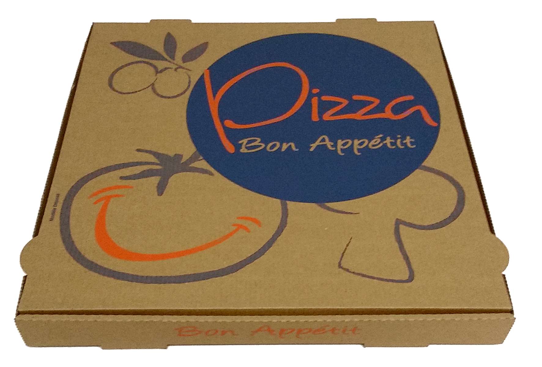 Boite Pizza Club 34,5x34,5x4 cm ''Deluxe'' X 100