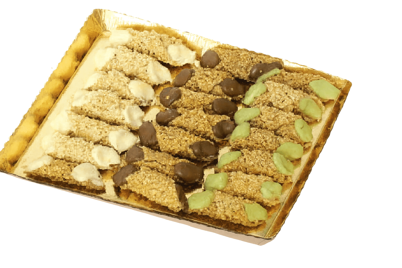 Plateau de Cannoli nougatine assortis Crème, Pistache et Nocciolata 1 kg