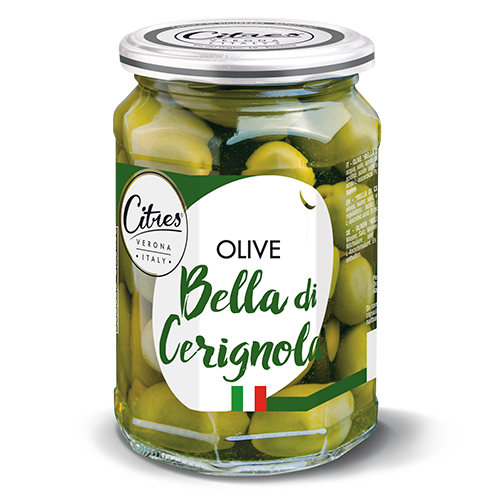 Olives vertes géantes Bella di Cerignola 100% Italie 540g